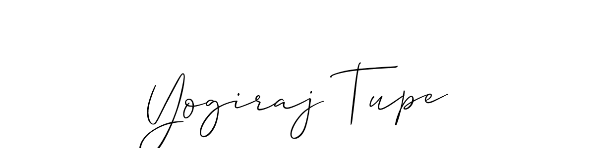 Make a short Yogiraj Tupe signature style. Manage your documents anywhere anytime using Allison_Script. Create and add eSignatures, submit forms, share and send files easily. Yogiraj Tupe signature style 2 images and pictures png