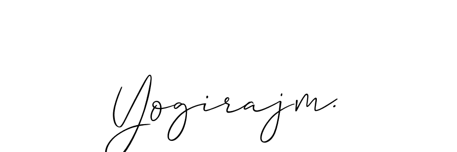 The best way (Allison_Script) to make a short signature is to pick only two or three words in your name. The name Yogirajm. include a total of six letters. For converting this name. Yogirajm. signature style 2 images and pictures png