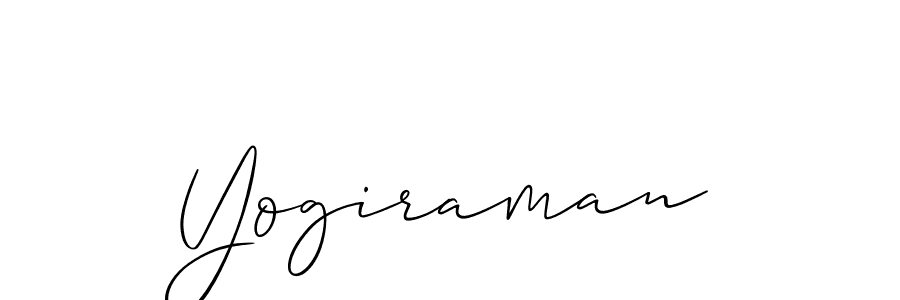 Create a beautiful signature design for name Yogiraman. With this signature (Allison_Script) fonts, you can make a handwritten signature for free. Yogiraman signature style 2 images and pictures png