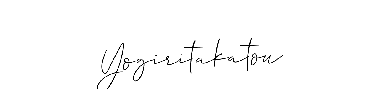 Make a short Yogiritakatou signature style. Manage your documents anywhere anytime using Allison_Script. Create and add eSignatures, submit forms, share and send files easily. Yogiritakatou signature style 2 images and pictures png