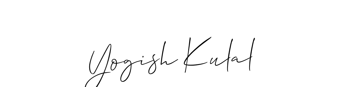 if you are searching for the best signature style for your name Yogish Kulal. so please give up your signature search. here we have designed multiple signature styles  using Allison_Script. Yogish Kulal signature style 2 images and pictures png