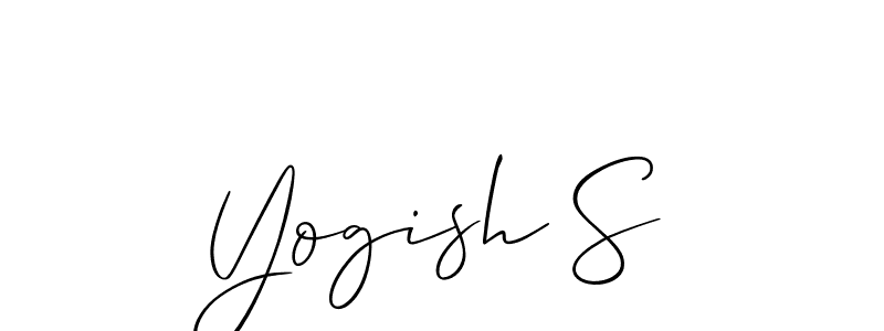 Use a signature maker to create a handwritten signature online. With this signature software, you can design (Allison_Script) your own signature for name Yogish S. Yogish S signature style 2 images and pictures png