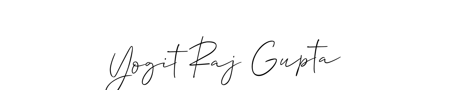 Design your own signature with our free online signature maker. With this signature software, you can create a handwritten (Allison_Script) signature for name Yogit Raj Gupta. Yogit Raj Gupta signature style 2 images and pictures png