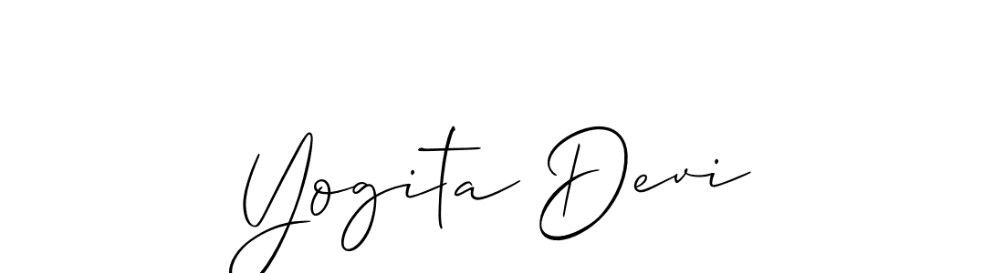 Also You can easily find your signature by using the search form. We will create Yogita Devi name handwritten signature images for you free of cost using Allison_Script sign style. Yogita Devi signature style 2 images and pictures png