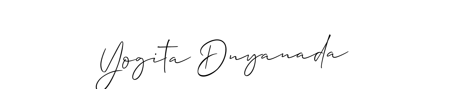 The best way (Allison_Script) to make a short signature is to pick only two or three words in your name. The name Yogita Dnyanada include a total of six letters. For converting this name. Yogita Dnyanada signature style 2 images and pictures png