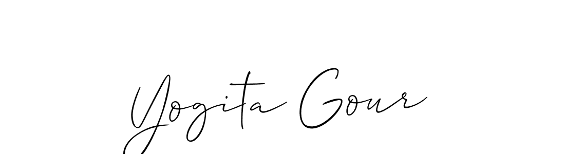 Also we have Yogita Gour name is the best signature style. Create professional handwritten signature collection using Allison_Script autograph style. Yogita Gour signature style 2 images and pictures png