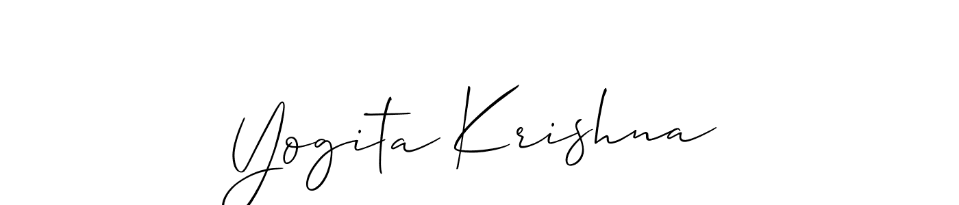 Make a short Yogita Krishna signature style. Manage your documents anywhere anytime using Allison_Script. Create and add eSignatures, submit forms, share and send files easily. Yogita Krishna signature style 2 images and pictures png