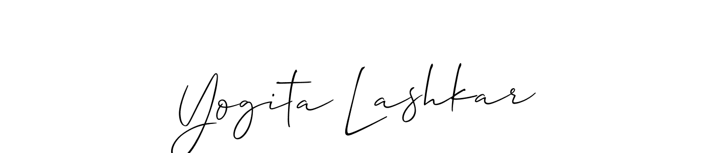 Yogita Lashkar stylish signature style. Best Handwritten Sign (Allison_Script) for my name. Handwritten Signature Collection Ideas for my name Yogita Lashkar. Yogita Lashkar signature style 2 images and pictures png