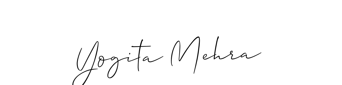 Also You can easily find your signature by using the search form. We will create Yogita Mehra name handwritten signature images for you free of cost using Allison_Script sign style. Yogita Mehra signature style 2 images and pictures png