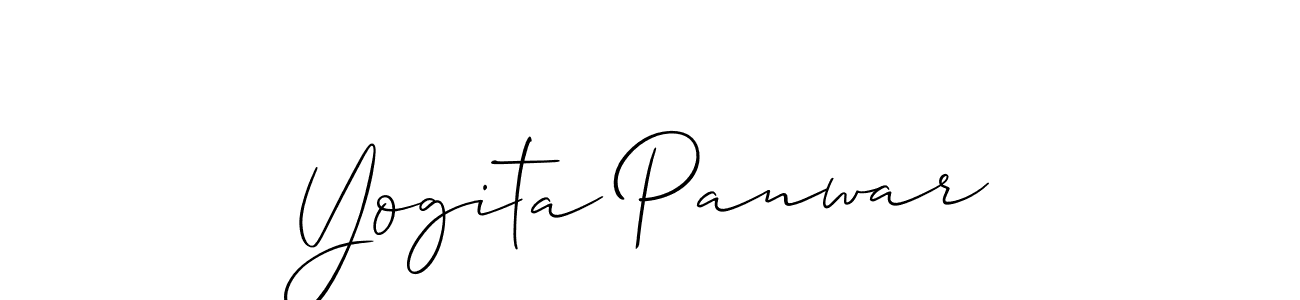 Yogita Panwar stylish signature style. Best Handwritten Sign (Allison_Script) for my name. Handwritten Signature Collection Ideas for my name Yogita Panwar. Yogita Panwar signature style 2 images and pictures png