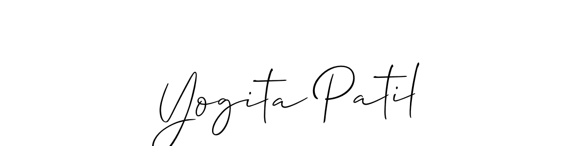 Yogita Patil stylish signature style. Best Handwritten Sign (Allison_Script) for my name. Handwritten Signature Collection Ideas for my name Yogita Patil. Yogita Patil signature style 2 images and pictures png