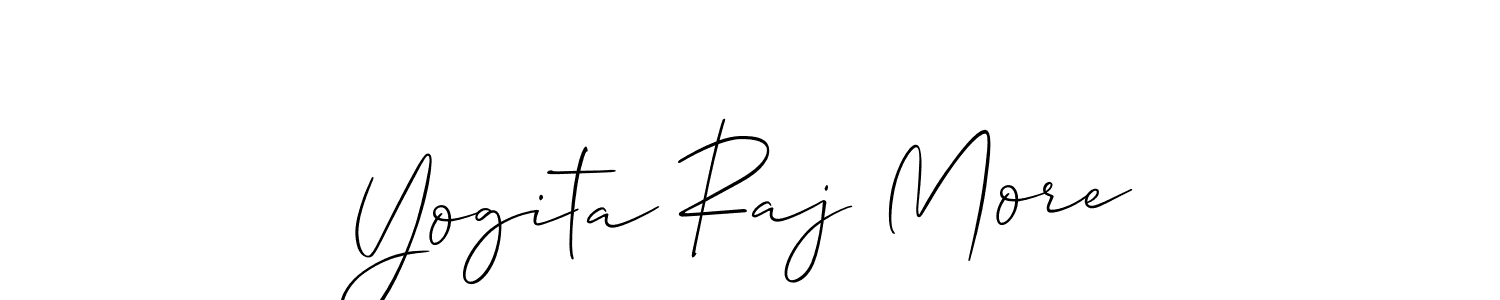 if you are searching for the best signature style for your name Yogita Raj More. so please give up your signature search. here we have designed multiple signature styles  using Allison_Script. Yogita Raj More signature style 2 images and pictures png