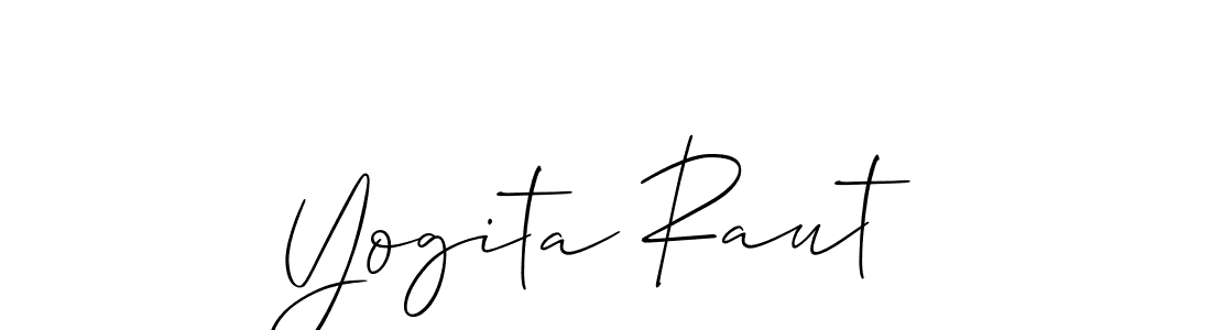 Make a beautiful signature design for name Yogita Raut. With this signature (Allison_Script) style, you can create a handwritten signature for free. Yogita Raut signature style 2 images and pictures png