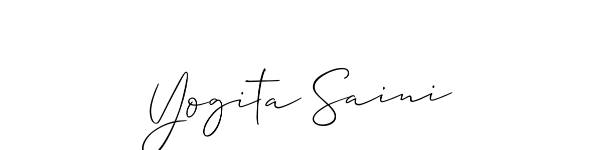 How to make Yogita Saini signature? Allison_Script is a professional autograph style. Create handwritten signature for Yogita Saini name. Yogita Saini signature style 2 images and pictures png