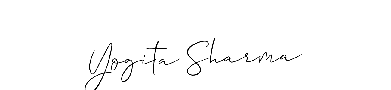 Make a beautiful signature design for name Yogita Sharma. With this signature (Allison_Script) style, you can create a handwritten signature for free. Yogita Sharma signature style 2 images and pictures png
