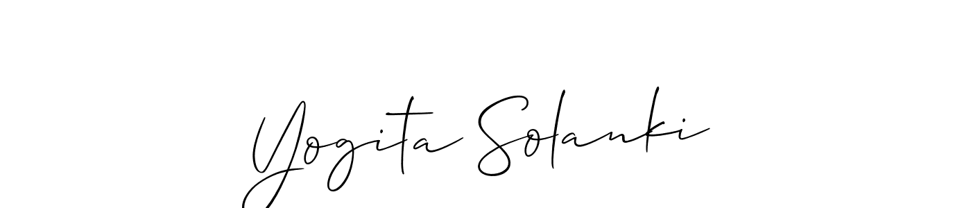 if you are searching for the best signature style for your name Yogita Solanki. so please give up your signature search. here we have designed multiple signature styles  using Allison_Script. Yogita Solanki signature style 2 images and pictures png