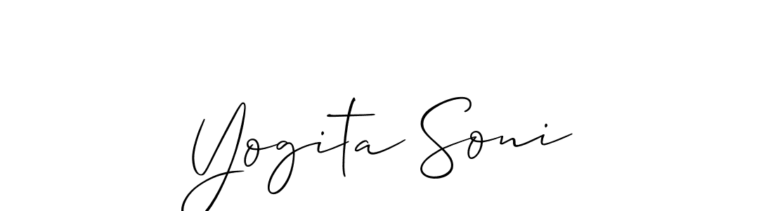 Design your own signature with our free online signature maker. With this signature software, you can create a handwritten (Allison_Script) signature for name Yogita Soni. Yogita Soni signature style 2 images and pictures png