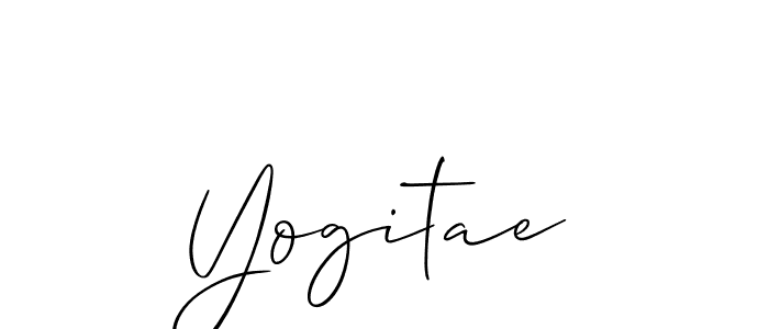 Similarly Allison_Script is the best handwritten signature design. Signature creator online .You can use it as an online autograph creator for name Yogitae. Yogitae signature style 2 images and pictures png