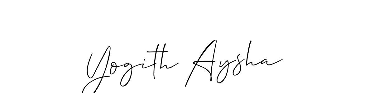 Here are the top 10 professional signature styles for the name Yogith Aysha. These are the best autograph styles you can use for your name. Yogith Aysha signature style 2 images and pictures png