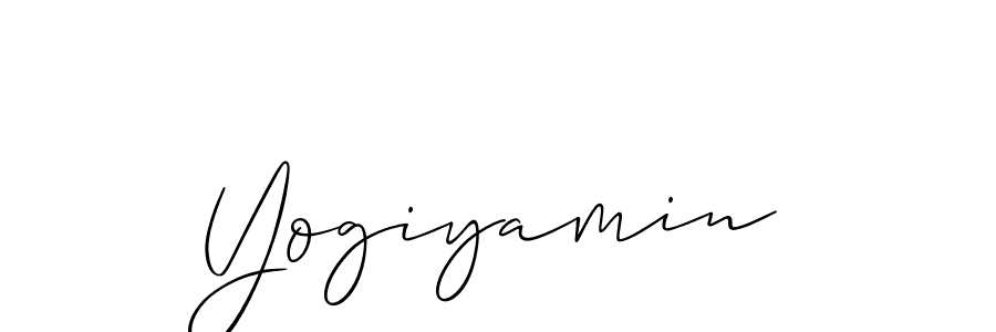 Make a beautiful signature design for name Yogiyamin. With this signature (Allison_Script) style, you can create a handwritten signature for free. Yogiyamin signature style 2 images and pictures png