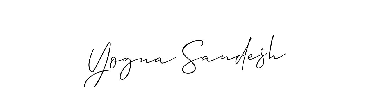 Also You can easily find your signature by using the search form. We will create Yogna Sandesh name handwritten signature images for you free of cost using Allison_Script sign style. Yogna Sandesh signature style 2 images and pictures png