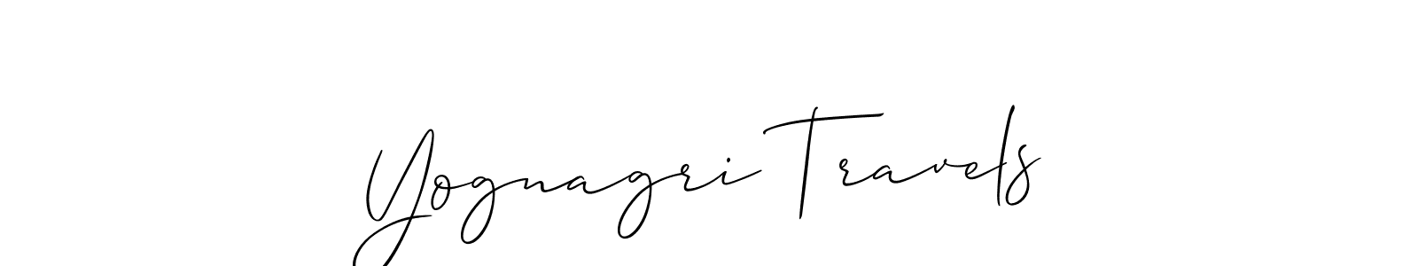 Create a beautiful signature design for name Yognagri Travels. With this signature (Allison_Script) fonts, you can make a handwritten signature for free. Yognagri Travels signature style 2 images and pictures png