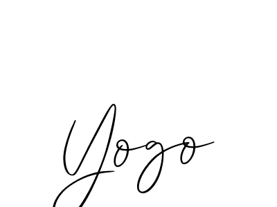 Use a signature maker to create a handwritten signature online. With this signature software, you can design (Allison_Script) your own signature for name Yogo. Yogo signature style 2 images and pictures png