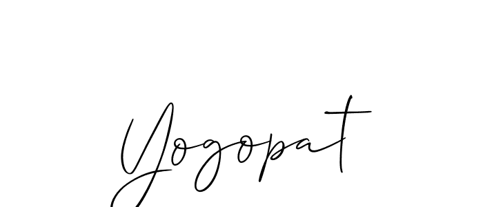 Also we have Yogopat name is the best signature style. Create professional handwritten signature collection using Allison_Script autograph style. Yogopat signature style 2 images and pictures png