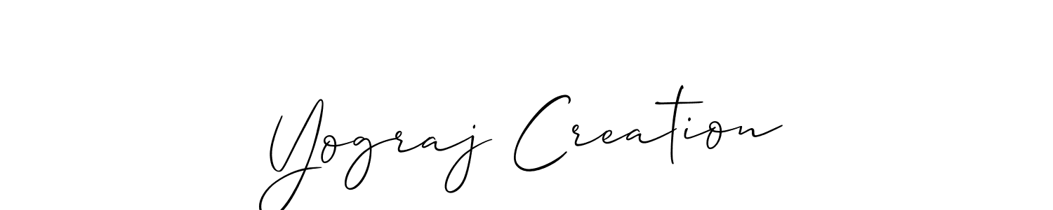 Design your own signature with our free online signature maker. With this signature software, you can create a handwritten (Allison_Script) signature for name Yograj Creation. Yograj Creation signature style 2 images and pictures png