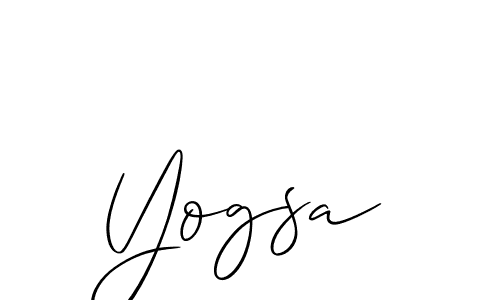 Make a beautiful signature design for name Yogsa. With this signature (Allison_Script) style, you can create a handwritten signature for free. Yogsa signature style 2 images and pictures png