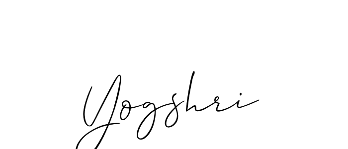 You should practise on your own different ways (Allison_Script) to write your name (Yogshri) in signature. don't let someone else do it for you. Yogshri signature style 2 images and pictures png