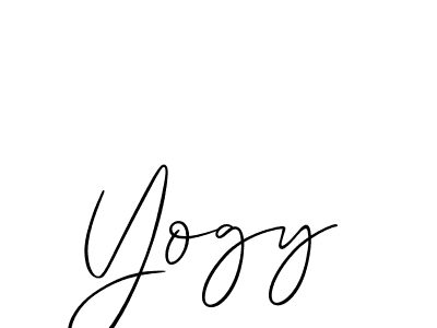 How to make Yogy signature? Allison_Script is a professional autograph style. Create handwritten signature for Yogy name. Yogy signature style 2 images and pictures png