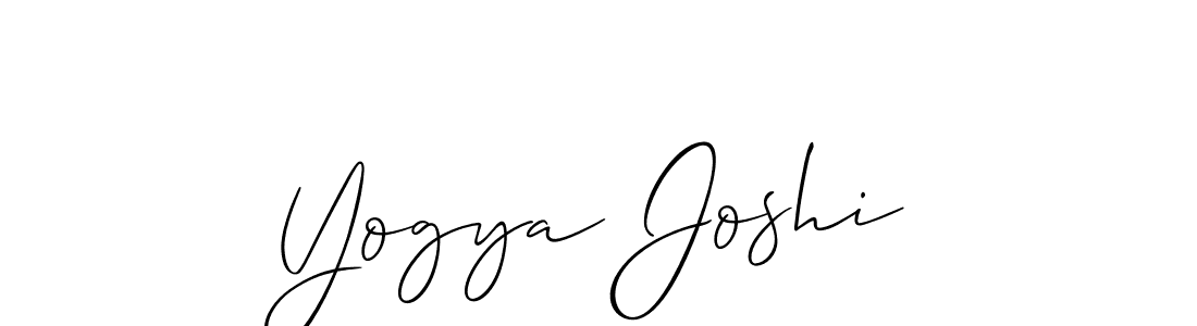 How to make Yogya Joshi signature? Allison_Script is a professional autograph style. Create handwritten signature for Yogya Joshi name. Yogya Joshi signature style 2 images and pictures png