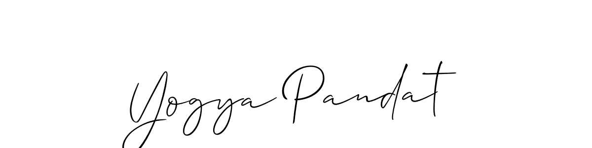 if you are searching for the best signature style for your name Yogya Pandat. so please give up your signature search. here we have designed multiple signature styles  using Allison_Script. Yogya Pandat signature style 2 images and pictures png