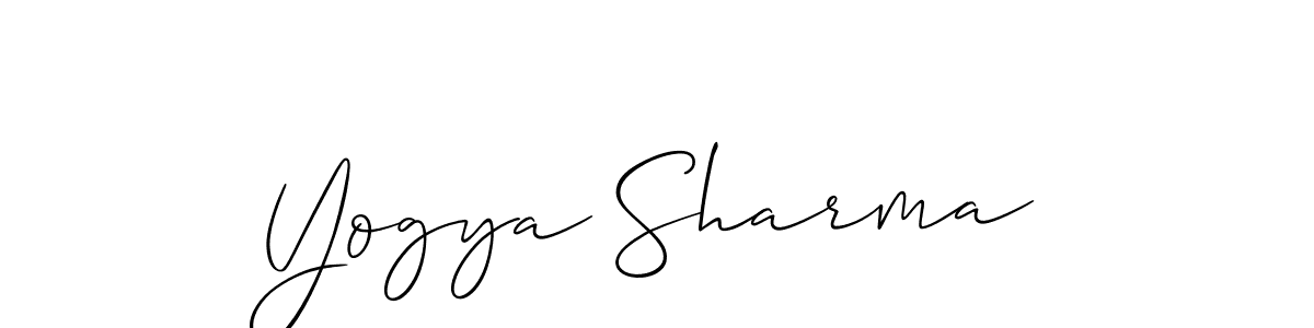 Also we have Yogya Sharma name is the best signature style. Create professional handwritten signature collection using Allison_Script autograph style. Yogya Sharma signature style 2 images and pictures png