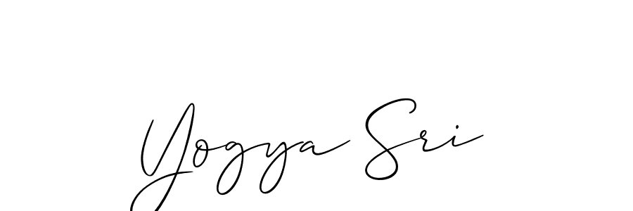Use a signature maker to create a handwritten signature online. With this signature software, you can design (Allison_Script) your own signature for name Yogya Sri. Yogya Sri signature style 2 images and pictures png