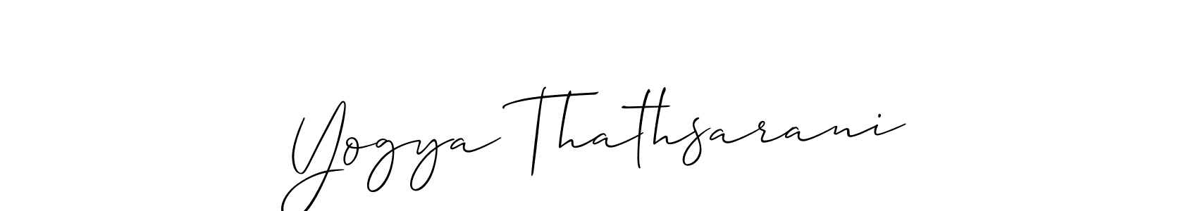 Similarly Allison_Script is the best handwritten signature design. Signature creator online .You can use it as an online autograph creator for name Yogya Thathsarani. Yogya Thathsarani signature style 2 images and pictures png