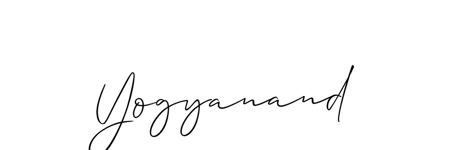 Yogyanand stylish signature style. Best Handwritten Sign (Allison_Script) for my name. Handwritten Signature Collection Ideas for my name Yogyanand. Yogyanand signature style 2 images and pictures png