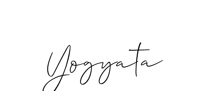 Also You can easily find your signature by using the search form. We will create Yogyata name handwritten signature images for you free of cost using Allison_Script sign style. Yogyata signature style 2 images and pictures png