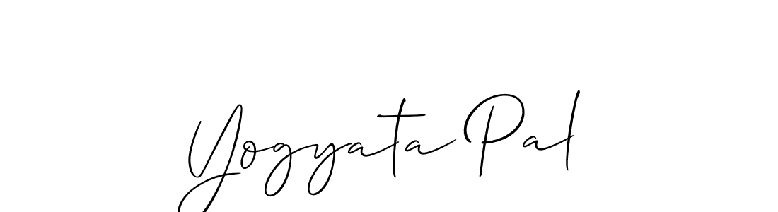 if you are searching for the best signature style for your name Yogyata Pal. so please give up your signature search. here we have designed multiple signature styles  using Allison_Script. Yogyata Pal signature style 2 images and pictures png