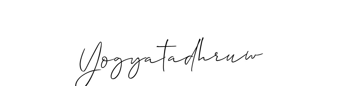 How to make Yogyatadhruw signature? Allison_Script is a professional autograph style. Create handwritten signature for Yogyatadhruw name. Yogyatadhruw signature style 2 images and pictures png