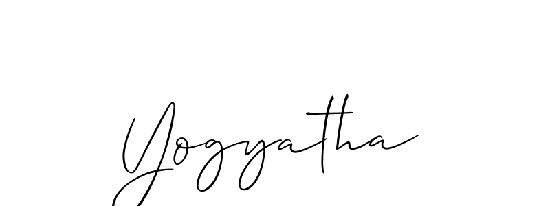 It looks lik you need a new signature style for name Yogyatha. Design unique handwritten (Allison_Script) signature with our free signature maker in just a few clicks. Yogyatha signature style 2 images and pictures png