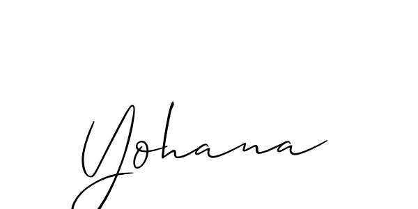 Yohana stylish signature style. Best Handwritten Sign (Allison_Script) for my name. Handwritten Signature Collection Ideas for my name Yohana. Yohana signature style 2 images and pictures png