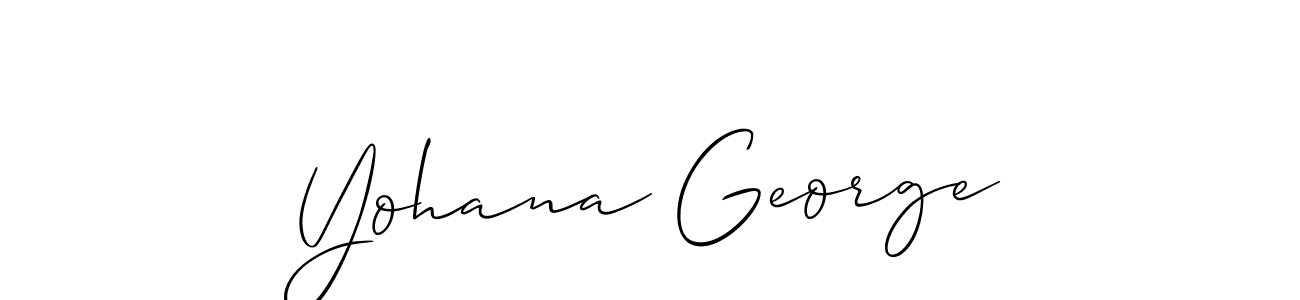 Make a short Yohana George signature style. Manage your documents anywhere anytime using Allison_Script. Create and add eSignatures, submit forms, share and send files easily. Yohana George signature style 2 images and pictures png