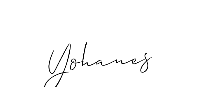 Also we have Yohanes name is the best signature style. Create professional handwritten signature collection using Allison_Script autograph style. Yohanes signature style 2 images and pictures png