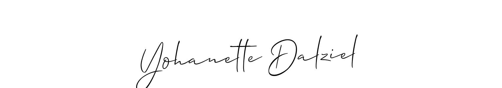 if you are searching for the best signature style for your name Yohanette Dalziel. so please give up your signature search. here we have designed multiple signature styles  using Allison_Script. Yohanette Dalziel signature style 2 images and pictures png