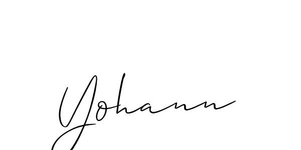 Also we have Yohann name is the best signature style. Create professional handwritten signature collection using Allison_Script autograph style. Yohann signature style 2 images and pictures png