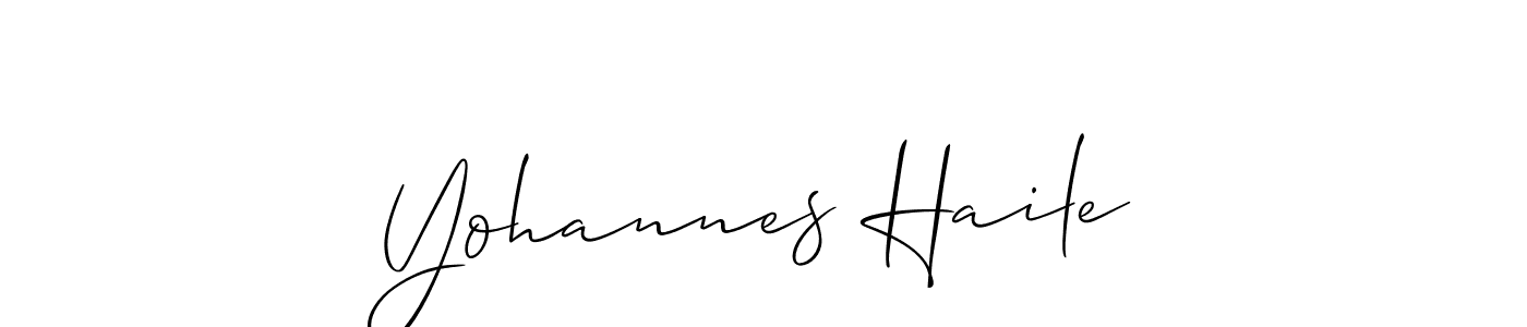 Yohannes Haile stylish signature style. Best Handwritten Sign (Allison_Script) for my name. Handwritten Signature Collection Ideas for my name Yohannes Haile. Yohannes Haile signature style 2 images and pictures png