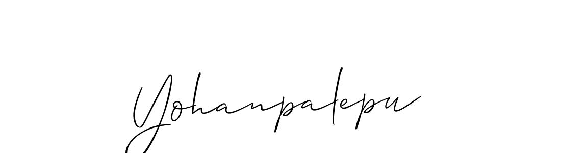 How to make Yohanpalepu name signature. Use Allison_Script style for creating short signs online. This is the latest handwritten sign. Yohanpalepu signature style 2 images and pictures png