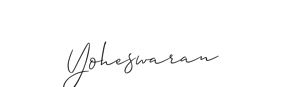 How to make Yoheswaran signature? Allison_Script is a professional autograph style. Create handwritten signature for Yoheswaran name. Yoheswaran signature style 2 images and pictures png